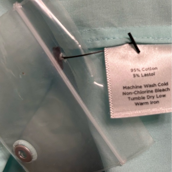 Talbots Green Button Down Blouse with Ruffled Bib Collar - Picture 6 of 6